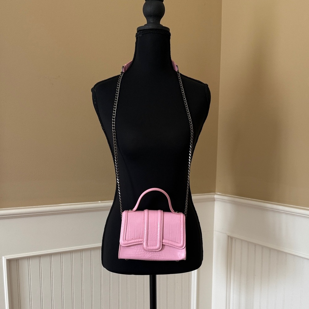 Zara Light Pink Mini Bag with Chain Strap